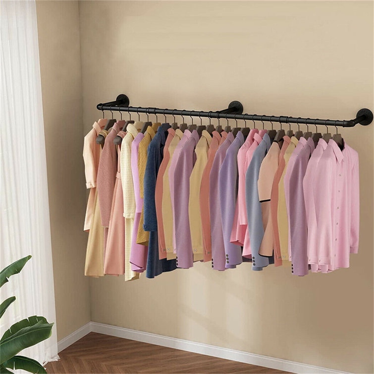 Williston Oehlschlaeger Adjustable Wall Mounted Clothes Rack